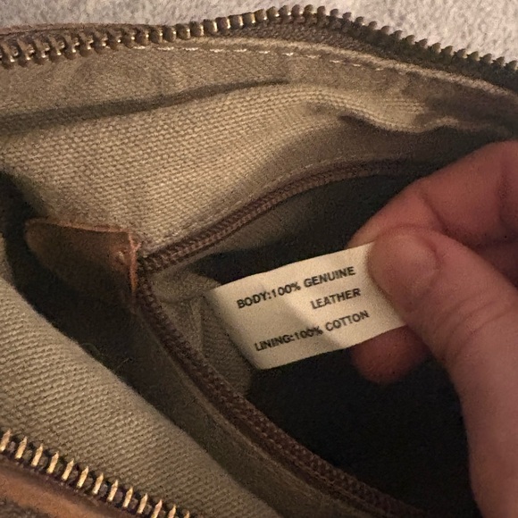 Born Brown Leather Hobo Distressed Shoulder Bag Purse Y2K - Picture 12 of 12